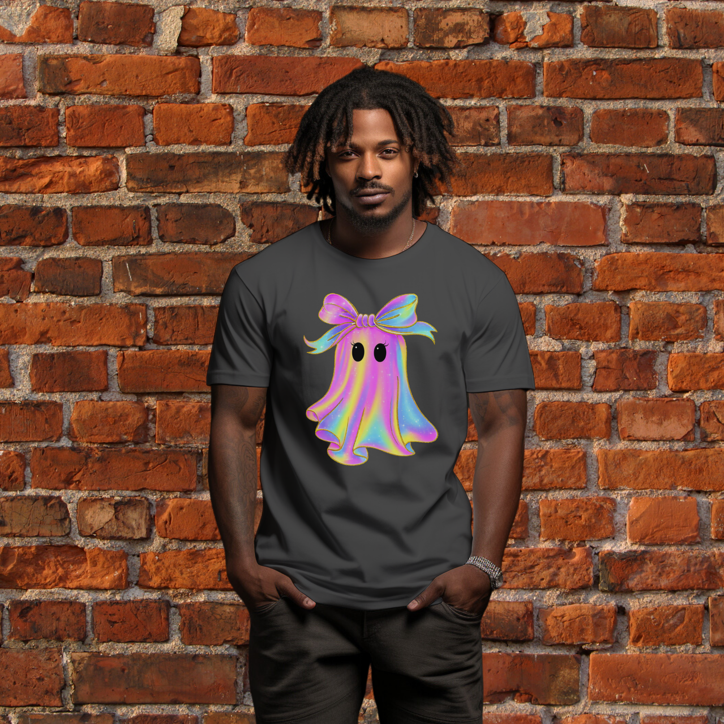 Rainbow Glow Ghost T-Shirt