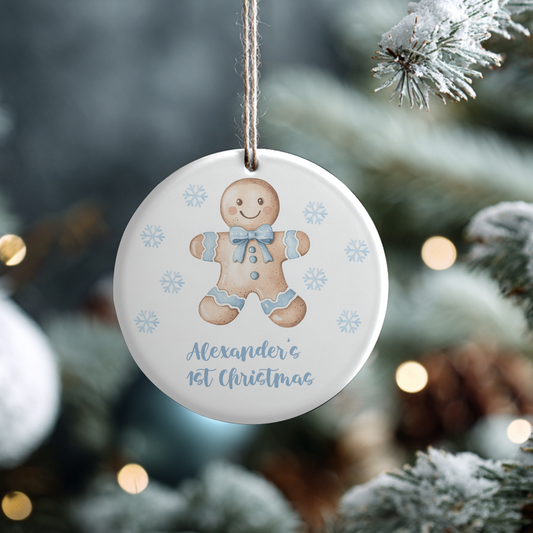 Baby Boy’s Customized 1st Christmas – Keepsake Ornament