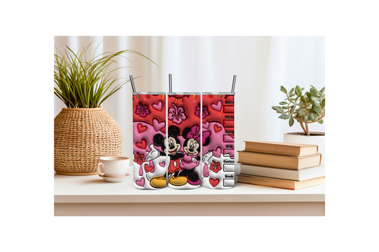 3D Mickey and Minnie 20oz Tumbler