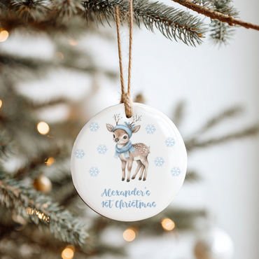 Baby Boy’s Customized 1st Christmas – Keepsake Ornament