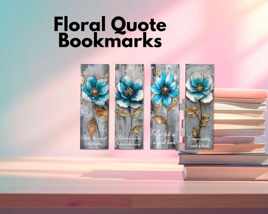 Floral Quote Bookmarks