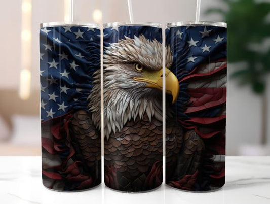 American Flag with Eagle 20oz Tumbler