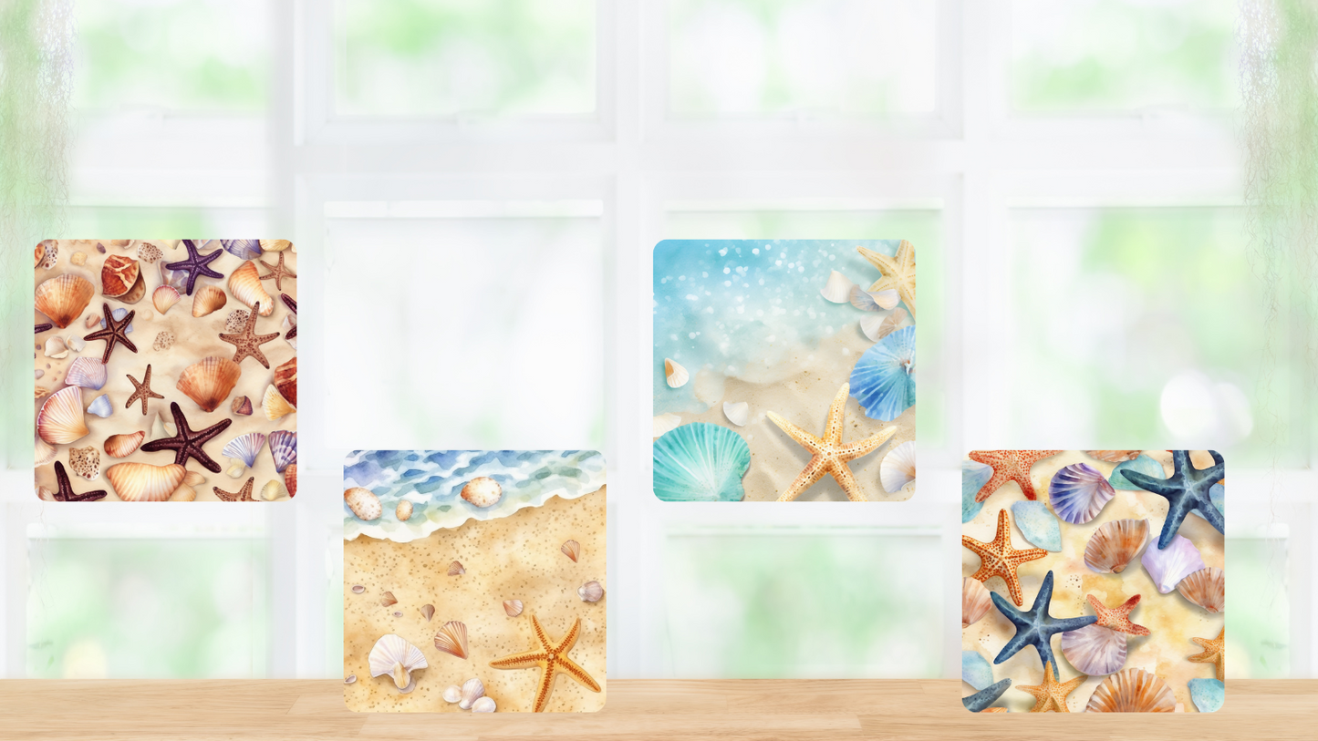 Beach Square Coasters