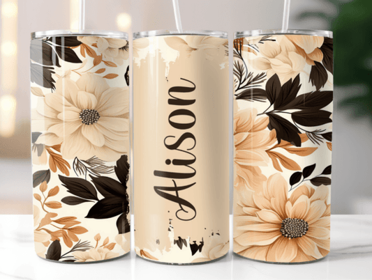 Customized Flower 20oz Tumbler