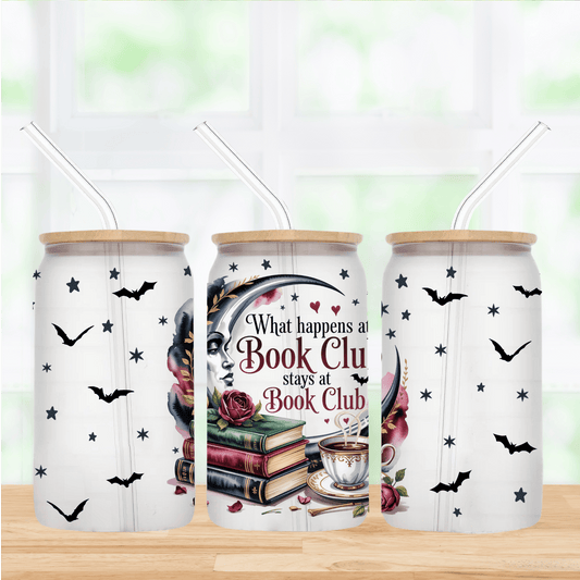 Book Club 16oz Frosted Glass Can Tumbler
