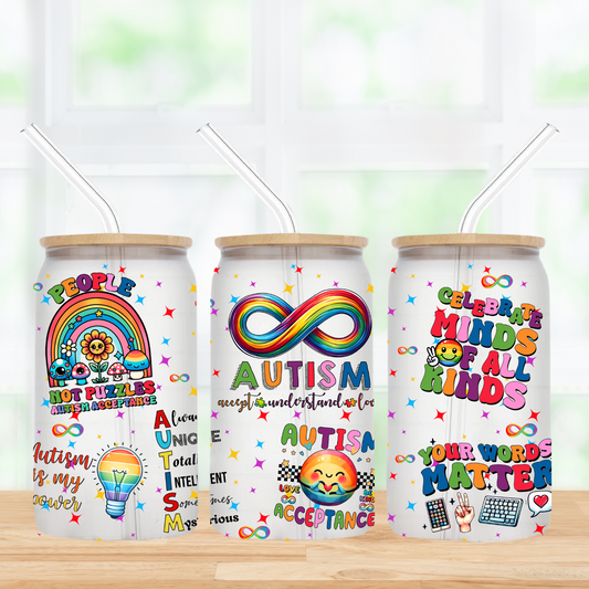 Voices That Shine 16oz Frosted Glass Can Tumbler