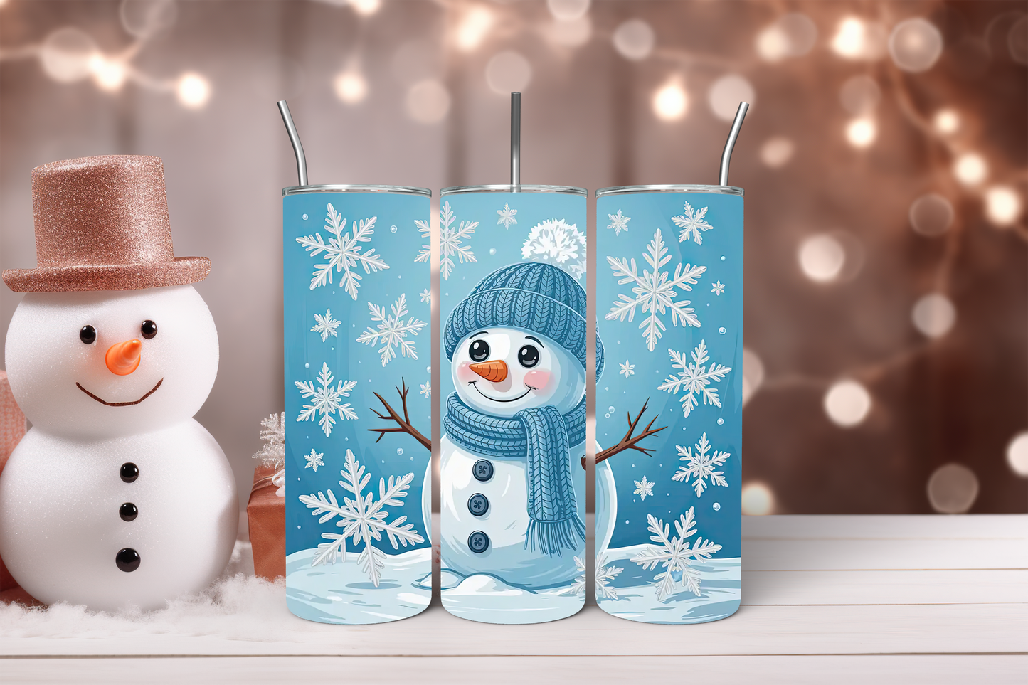 Snowflake Smiles Winter 20oz Tumbler