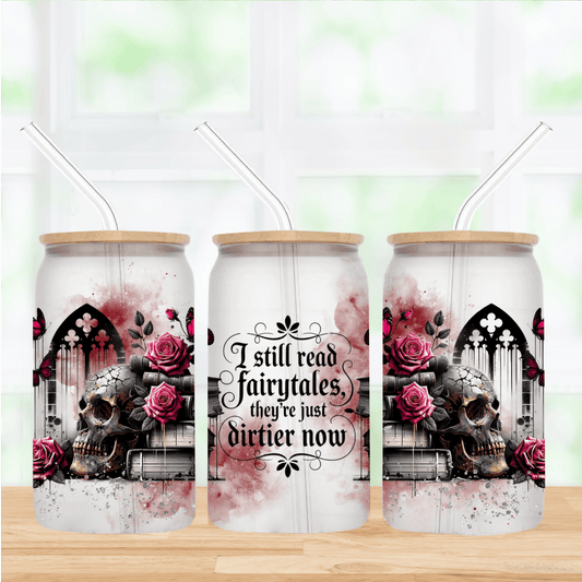 Dirty Fairytales 16 oz Frosted Glass Can Tumbler