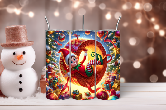 Elf Surprise Christmas 20oz Tumbler