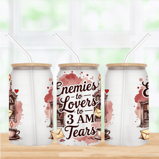 Enemies 16oz Frosted Glass Can Tumbler