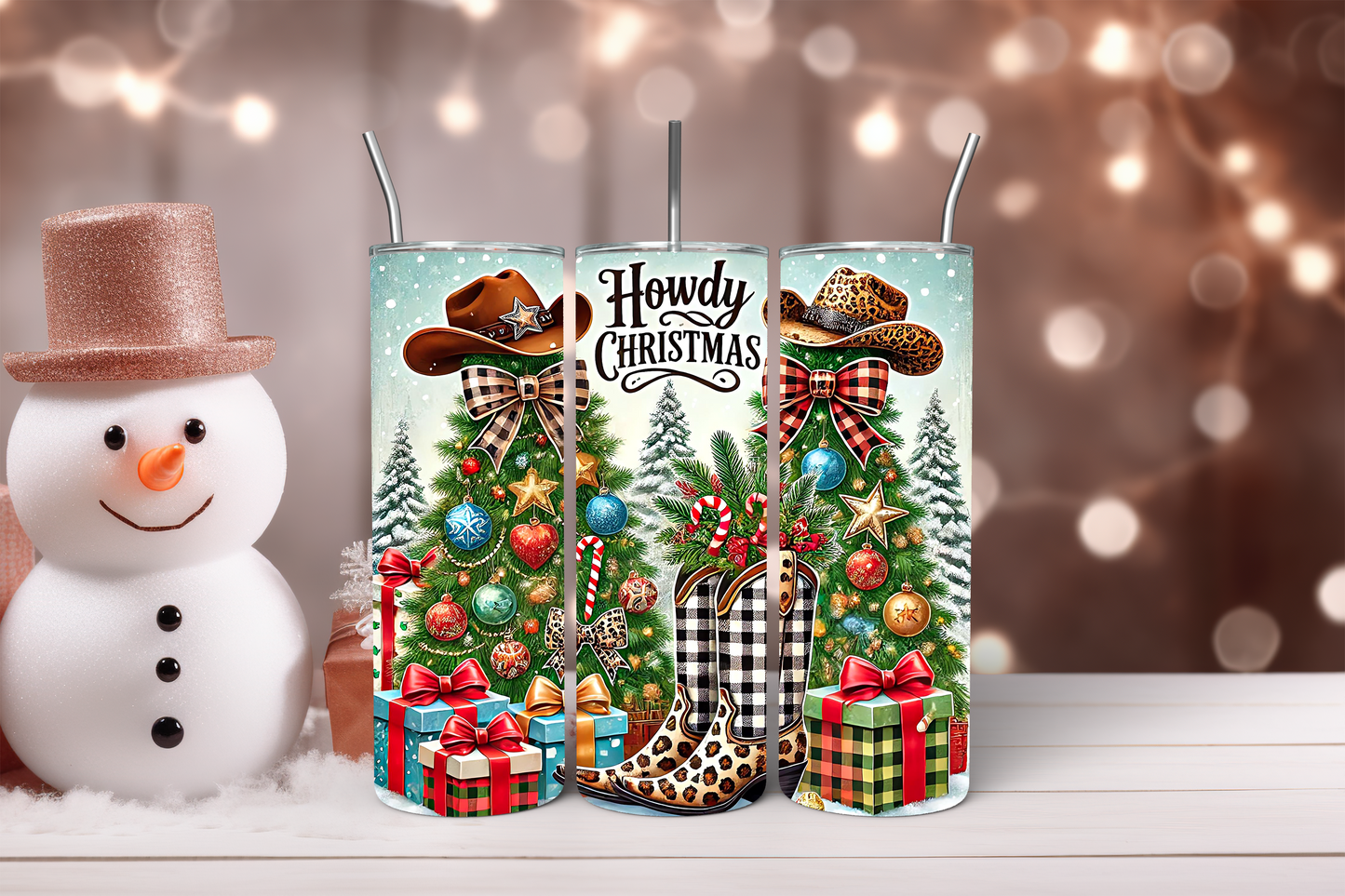 Howdy Christmas Western 20oz Tumbler