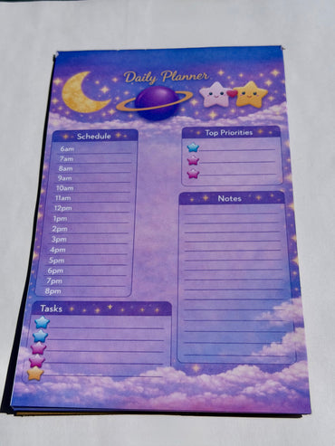 Moon & Stars Daily Planner Notepad