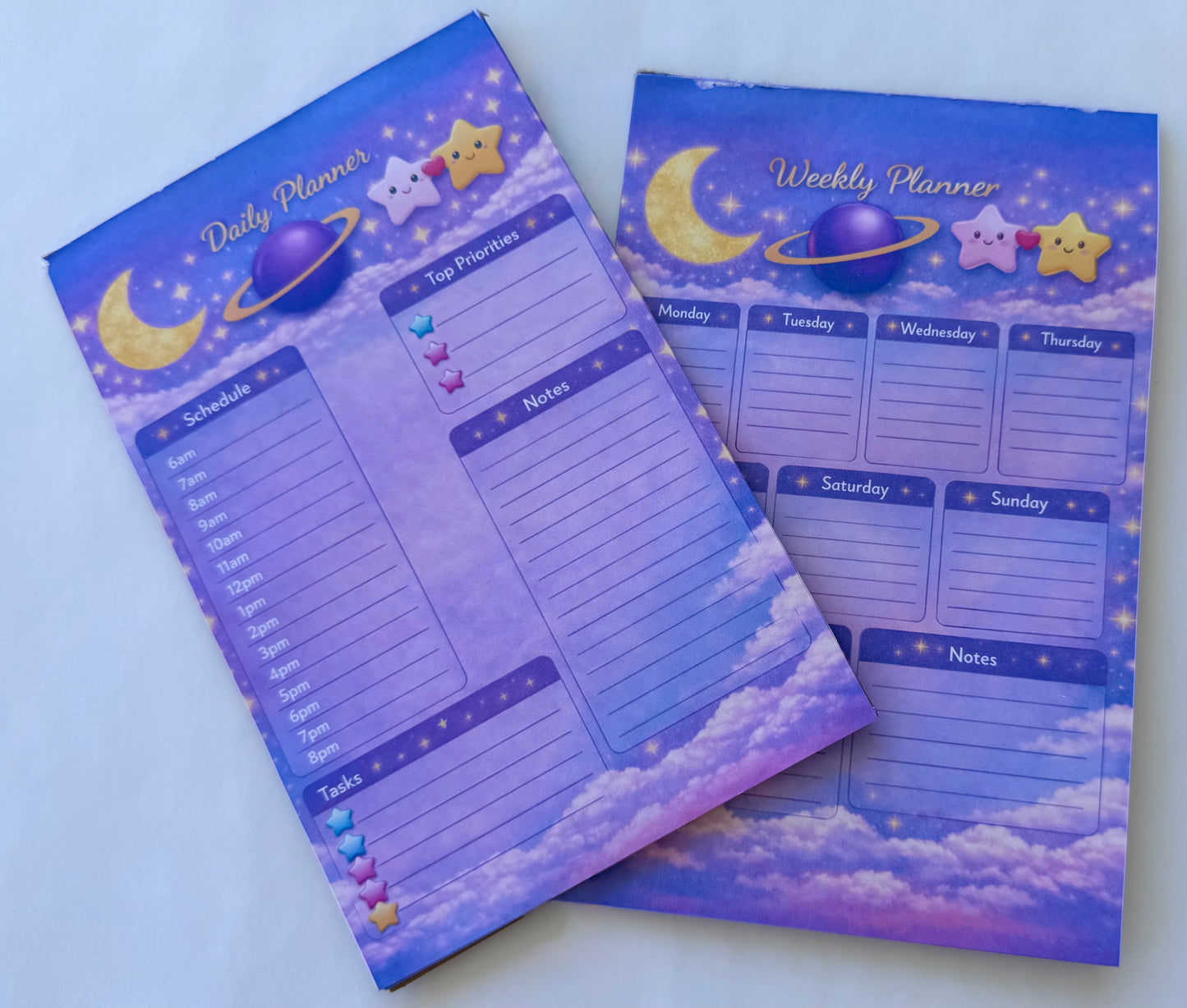 Moon & Stars Daily Planner Notepad