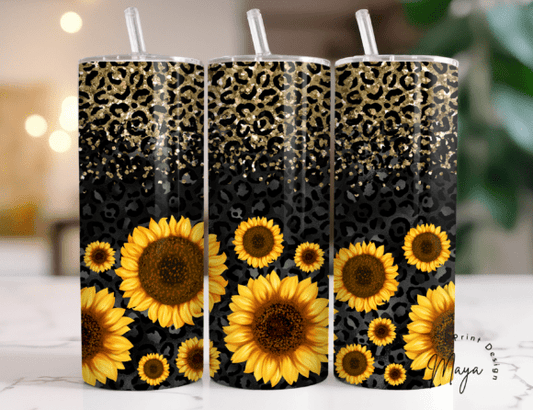 Leopard Flowers 20oz Tumbler