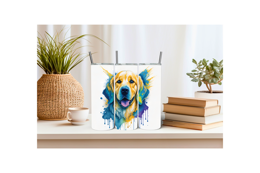 Golden Retriever Watercolor 20oz Tumbler
