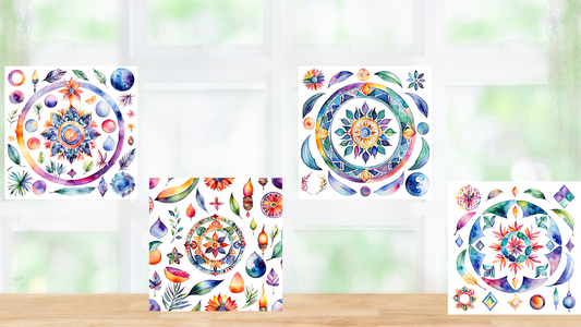 Mandala Harmony Square Coasters