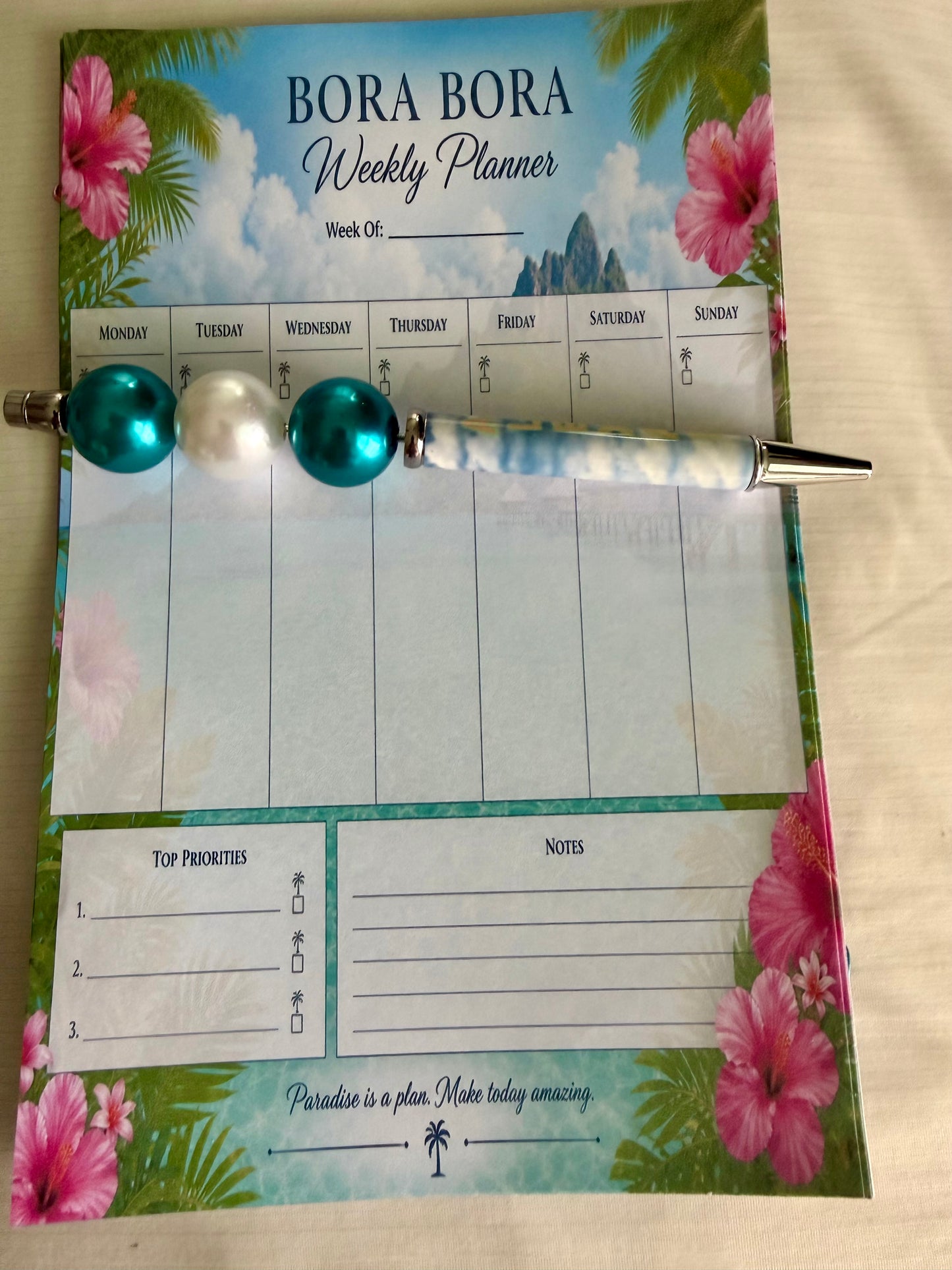 Bora Bora Weekly Planner | Tropical Weekly Organizer