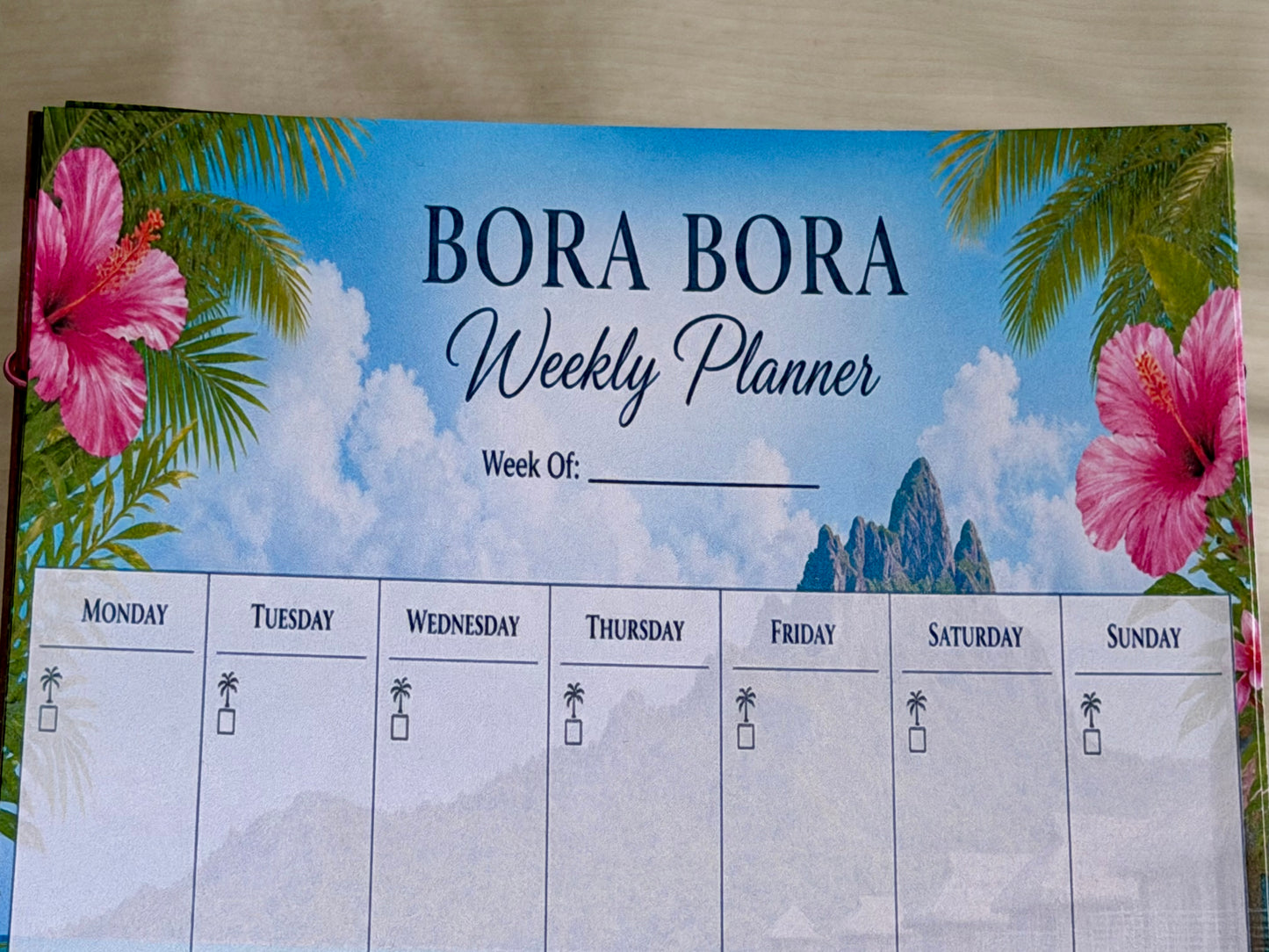 Bora Bora Weekly Planner | Tropical Weekly Organizer