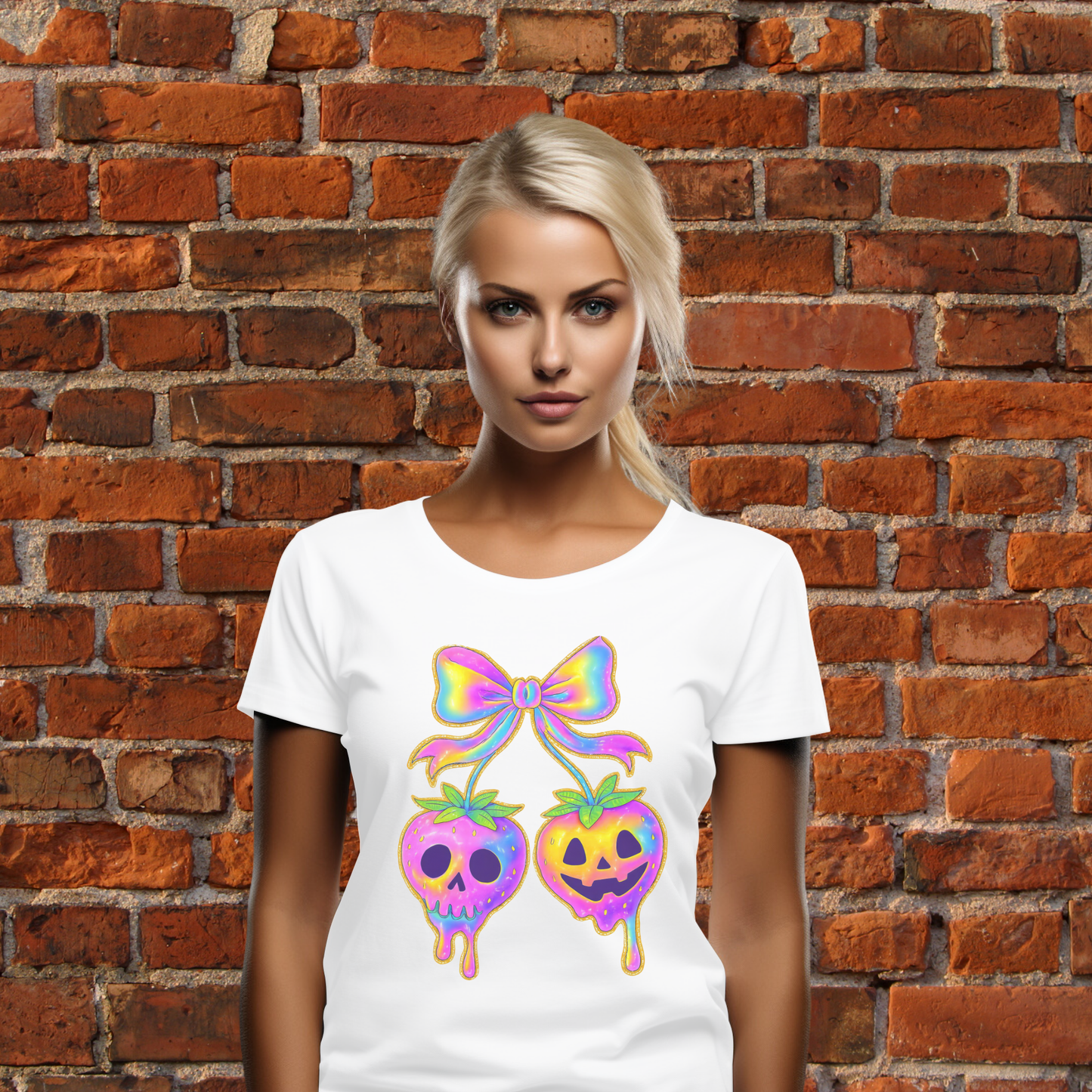 Sweet & Spooky Skull Apples T-Shirt