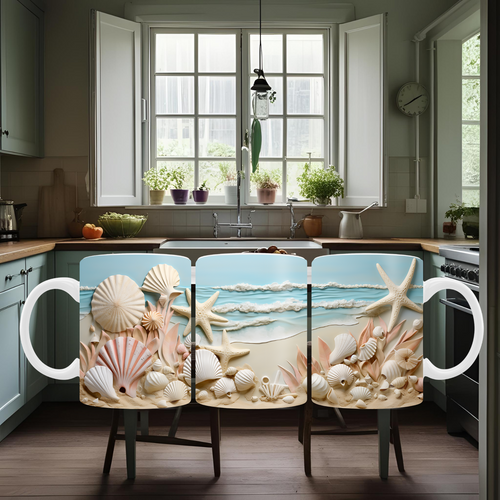 3D Beach Mug
