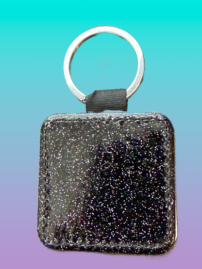 Customized Square Leather Keychain