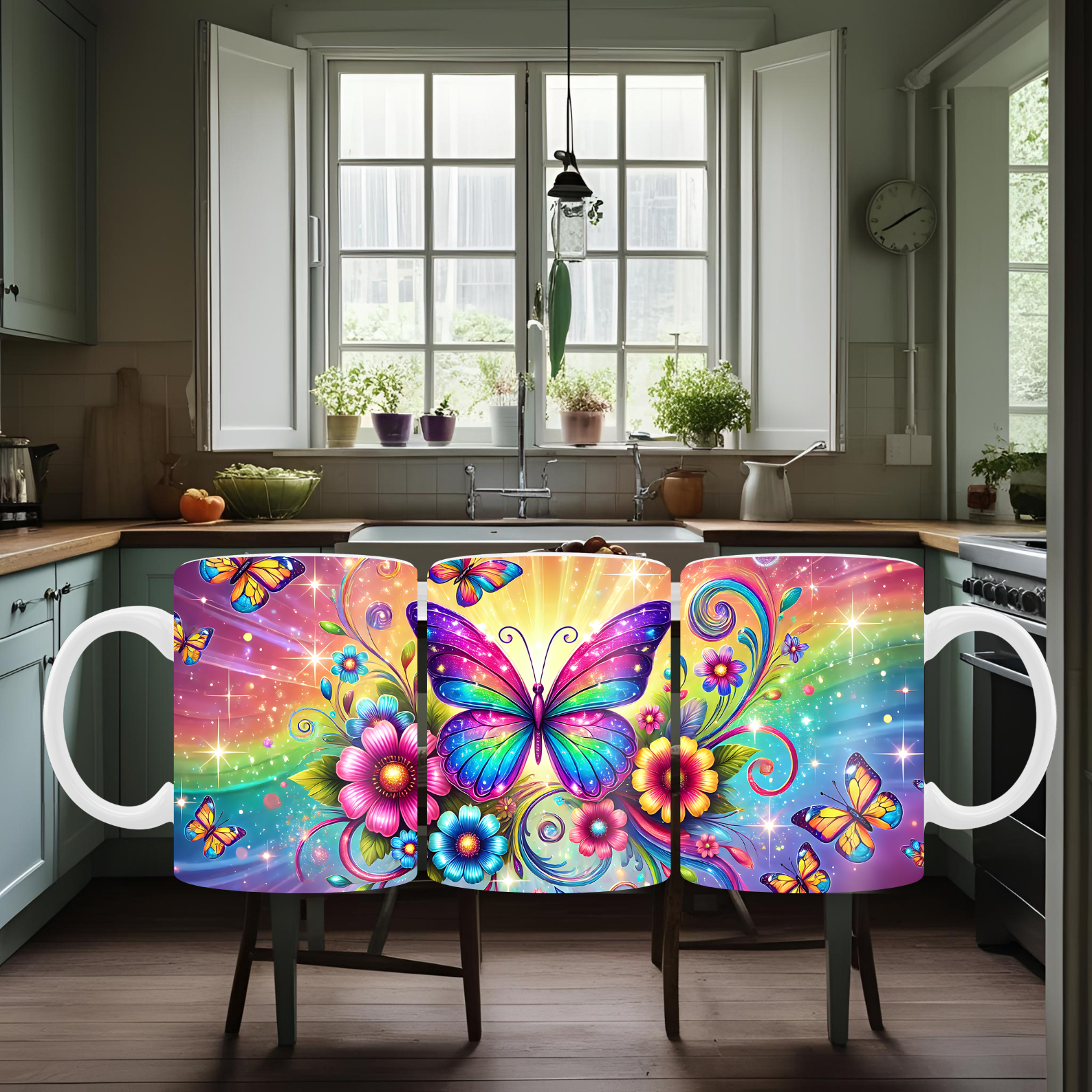Colorful Butterflies Mug