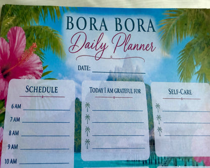 Bora Bora Planner Bundle | Daily + Weekly + To‑Do + Shopping List | Tropical Stationery Set