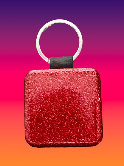 Customized Square Leather Keychain