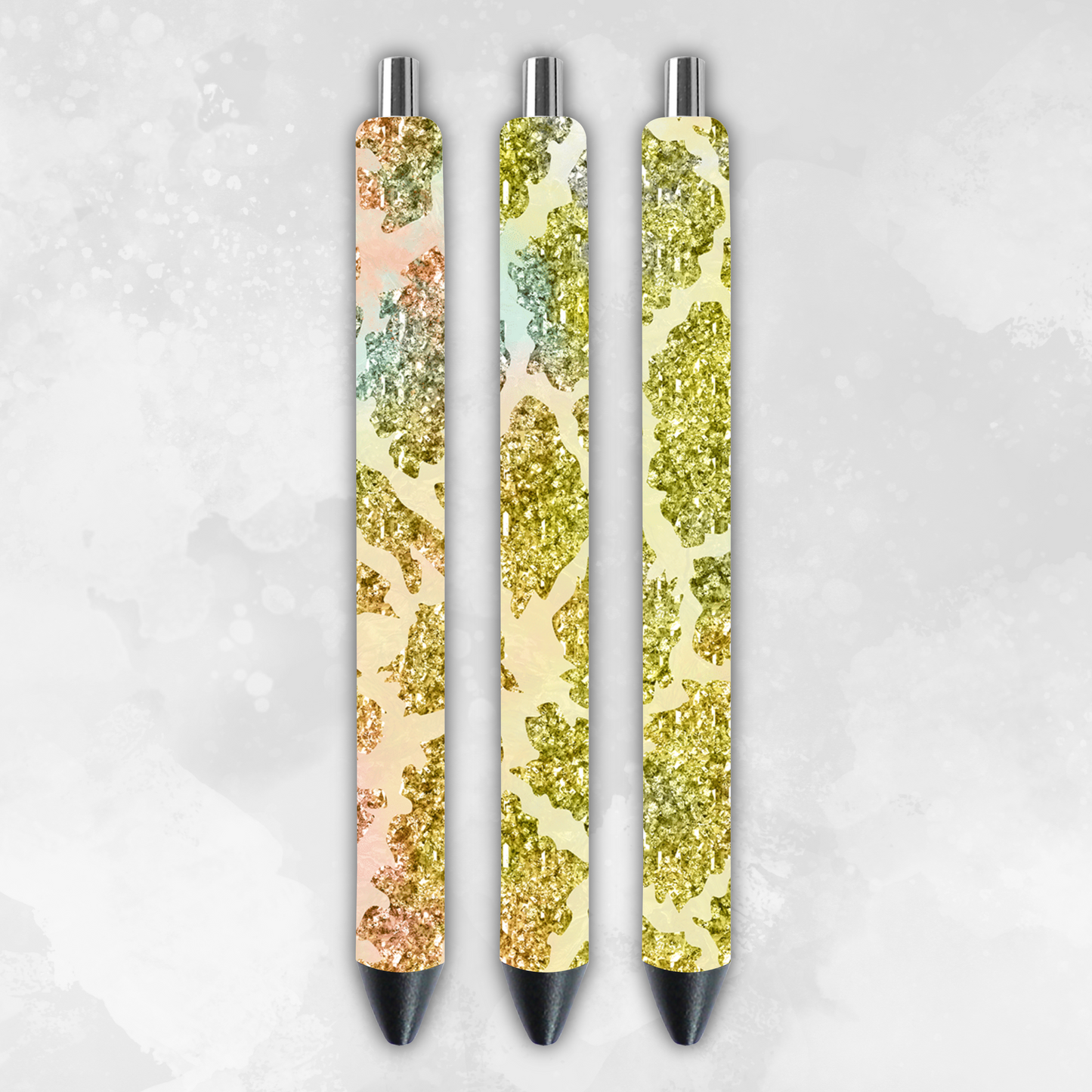 Glittered Animal Print 6 Pack of Pens