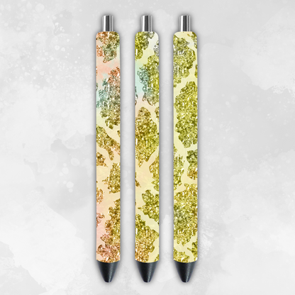 Glittered Animal Print 6 Pack of Pens