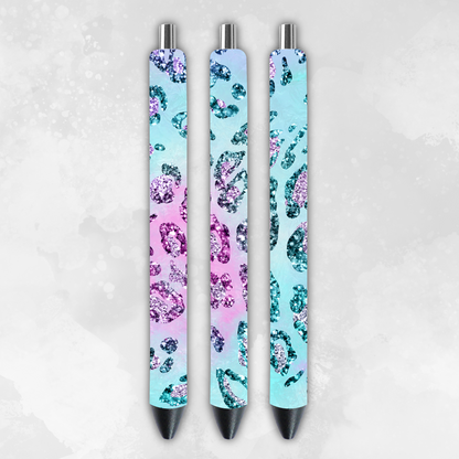 Glittered Animal Print 6 Pack of Pens
