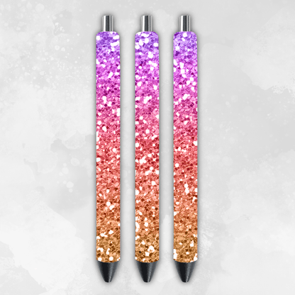 Gradient Glitter 5 Pack Of Pens