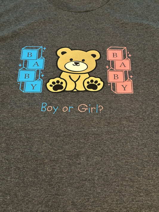 Short Sleeve Gender Reveal Party T-Shirt