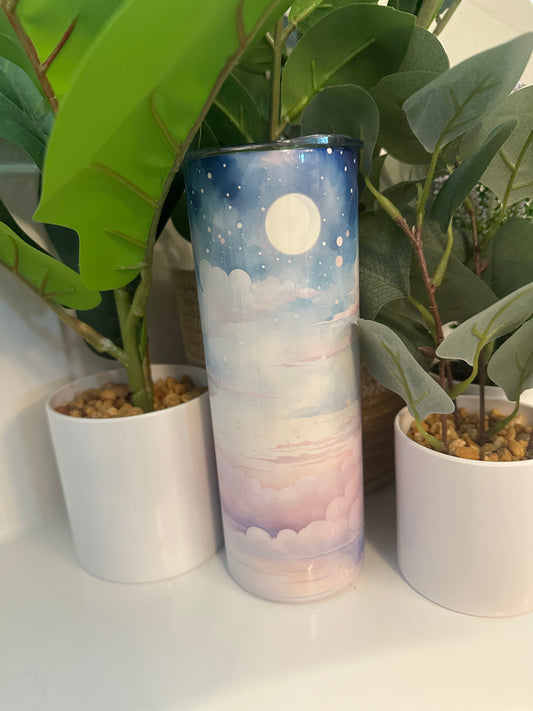 Sunset Moon Over Water 20oz. Tumbler