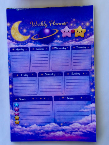 Moon & Stars Weekly Planner Notepad