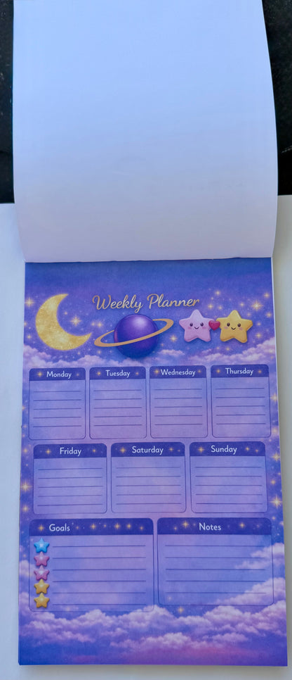 Moon & Stars Weekly Planner Notepad