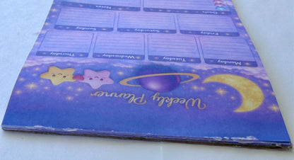 Moon & Stars Weekly Planner Notepad