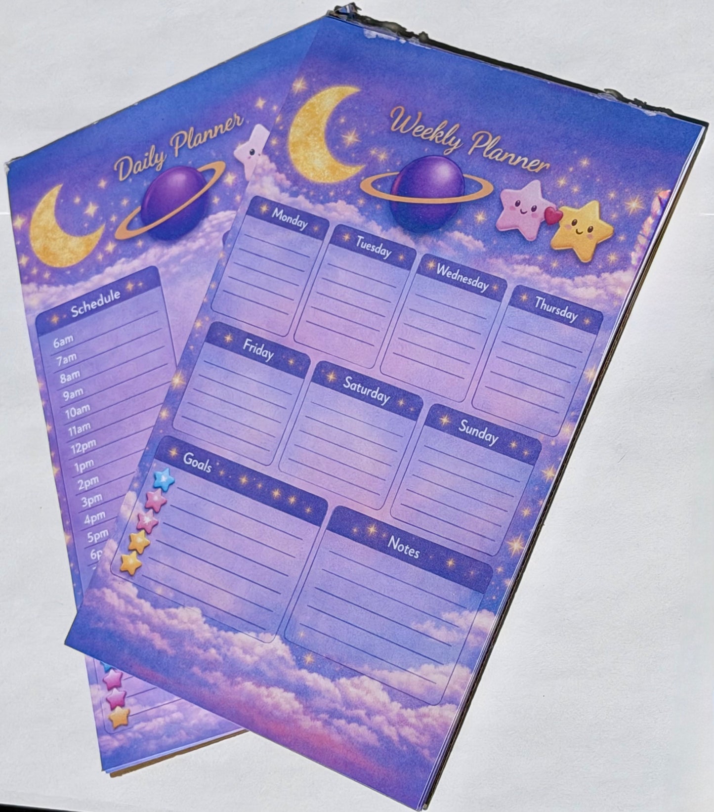Moon & Stars Weekly Planner Notepad