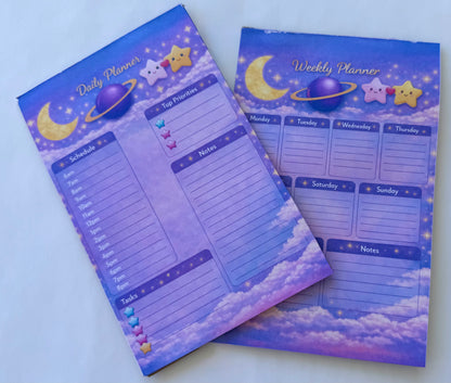 Moon & Stars Weekly Planner Notepad