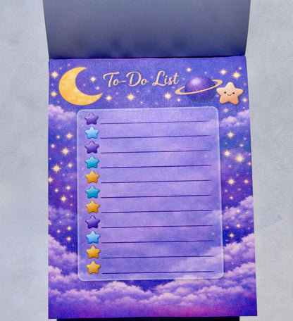Celestial To-Do List Notepad | Moon & Stars Planner Pad