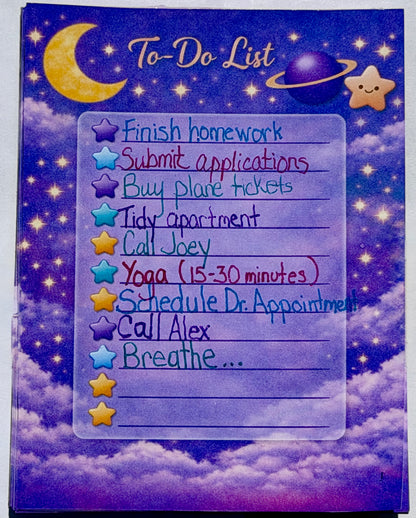 Celestial To-Do List Notepad | Moon & Stars Planner Pad