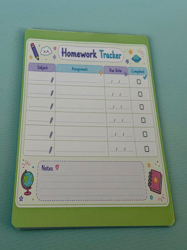 Starburst Days Homework Tracker – Handmade Celestial Pastel | Student Assignment Organizer