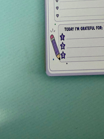 Starburst Days Notes & Journaling Pad – Handmade Celestial Pastel | Mood Tracker + Gratitude + Notes