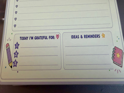 Starburst Days Notes & Journaling Pad – Handmade Celestial Pastel | Mood Tracker + Gratitude + Notes