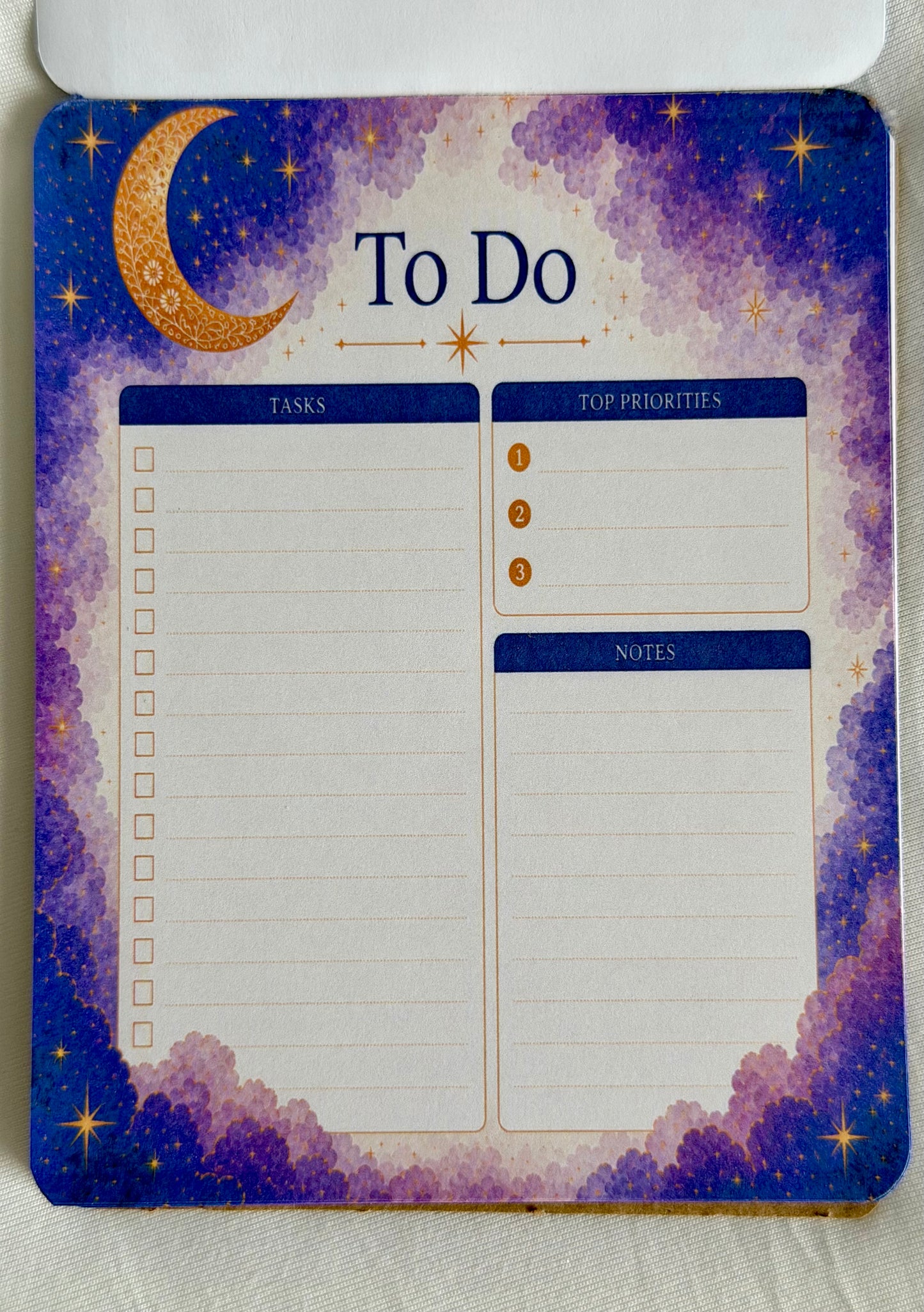 Luna Bloom To‑Do Notepad