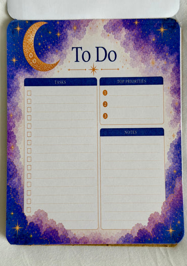 Luna Bloom To‑Do Notepad