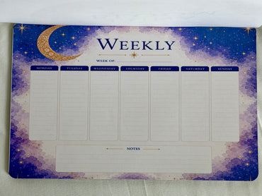 Luna Bloom Weekly Planner Notepad