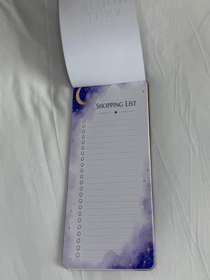 Luna Bloom Shopping List Notepad