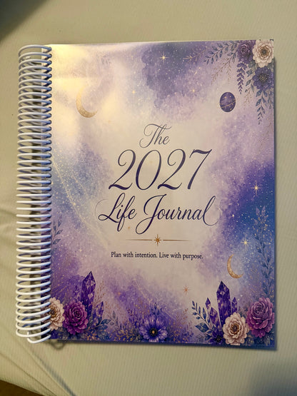 The 2027 Life Journal | Celestial Planner | Handmade 8.5×11 Guided Journal
