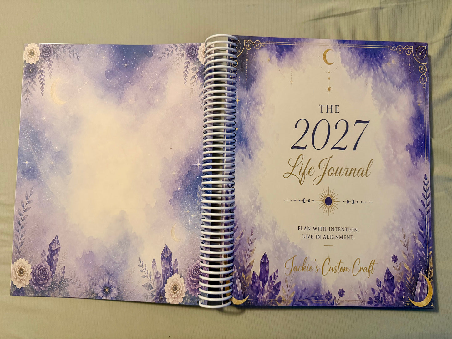 The 2027 Life Journal | Celestial Planner | Handmade 8.5×11 Guided Journal